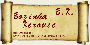 Božinka Kerović vizit kartica